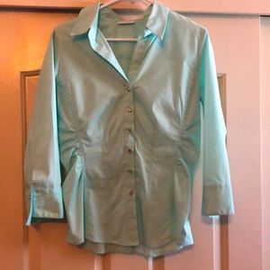 New York & Company Baby Blue Blouse